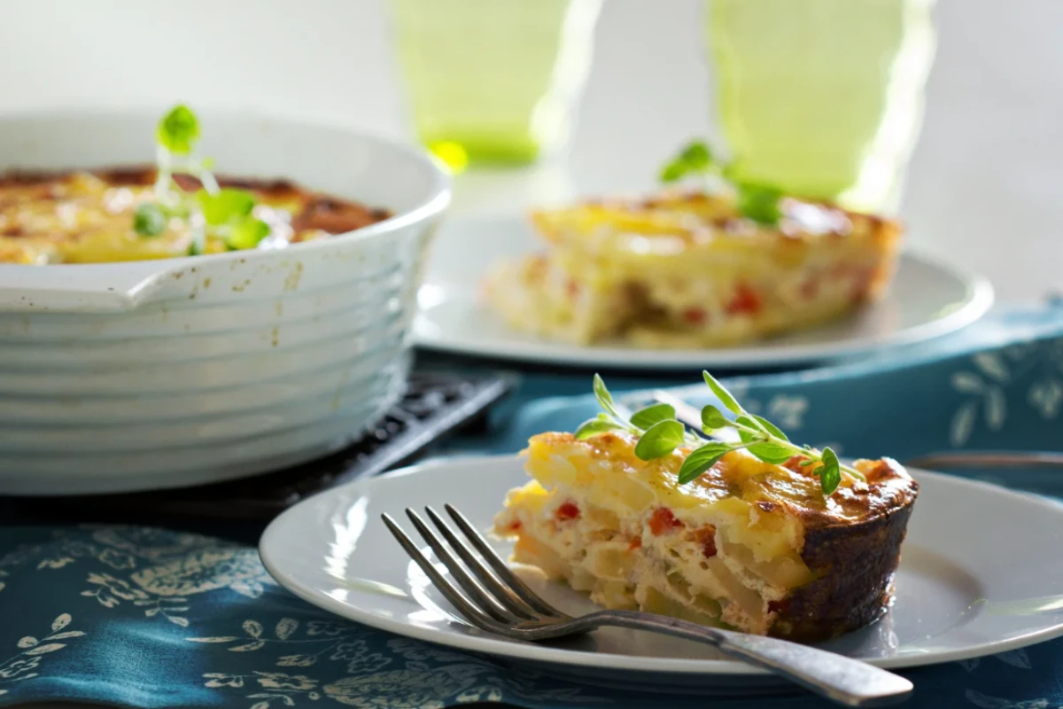 gratin de pommes de terre et poivrons