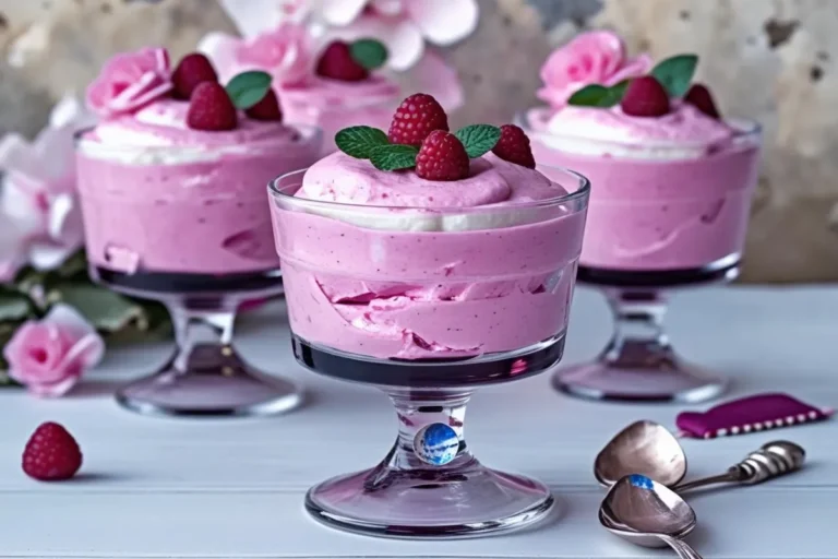 Mousse de framboises au fromage blanc
