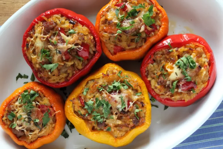 Poivrons farcis au bœuf
