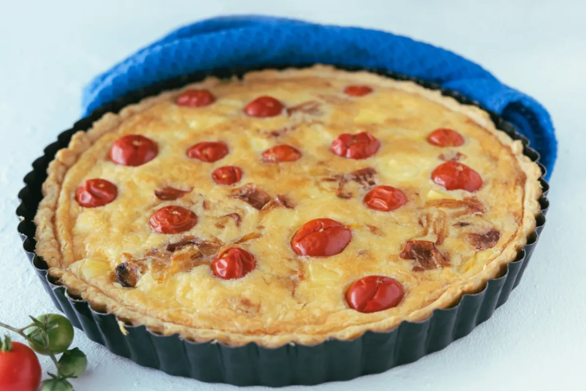Quiche tomates cerise et mozzarella
