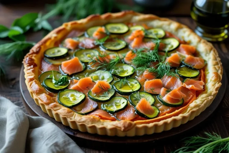 Tarte Courgettes et Saumon Fumé