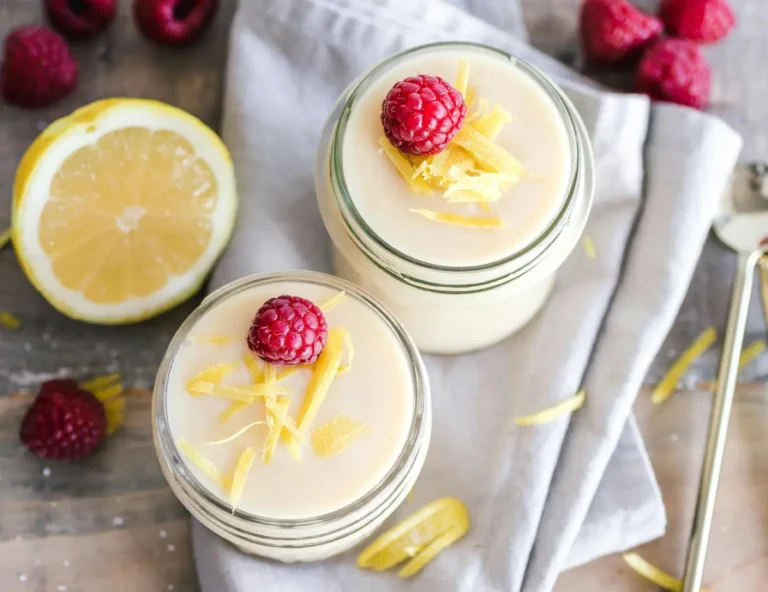 mousse au citron aux framboises