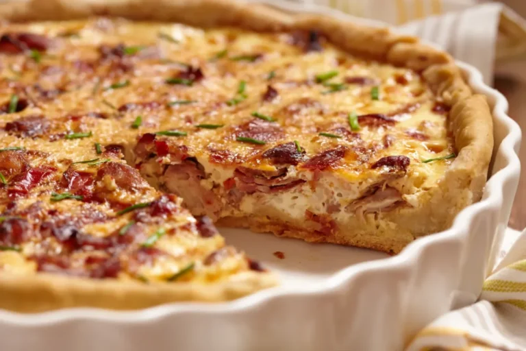 Quiche au poulet et lardons
