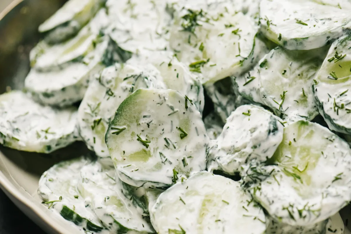 Concombre à la crème de yaourt