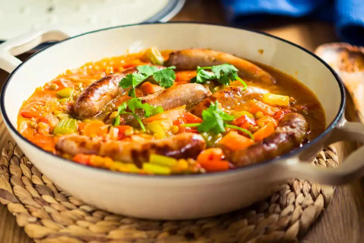 Saucisses aux lentilles