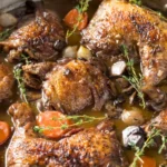 Coq au vin à l'ancienne fondant et parfumé : le plat de terroir à faire le week-end
