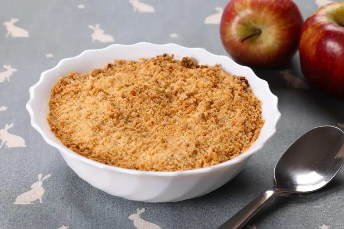 Crumble aux pommes sans beurre