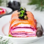 Terrine de saumon fumé et betteraves