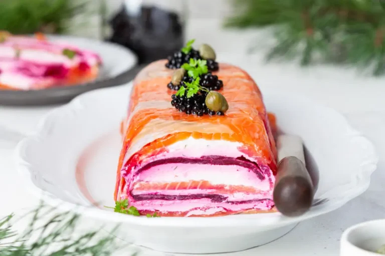 Terrine de saumon fumé et betteraves