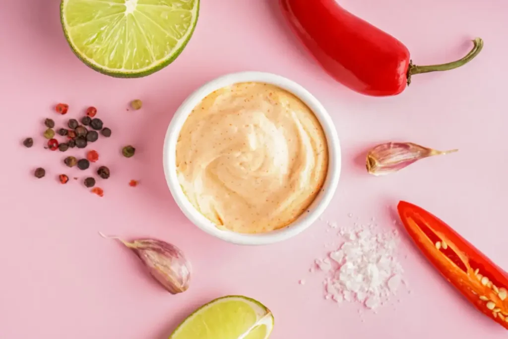 un petit bol de sauce piquante